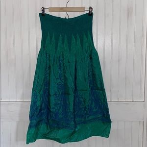 Green and purple skirt